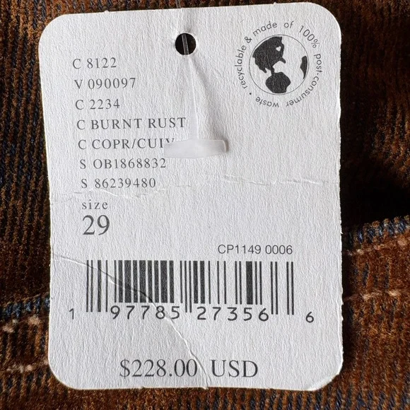 Free People Moxie Burnt Rust Barrel Pants